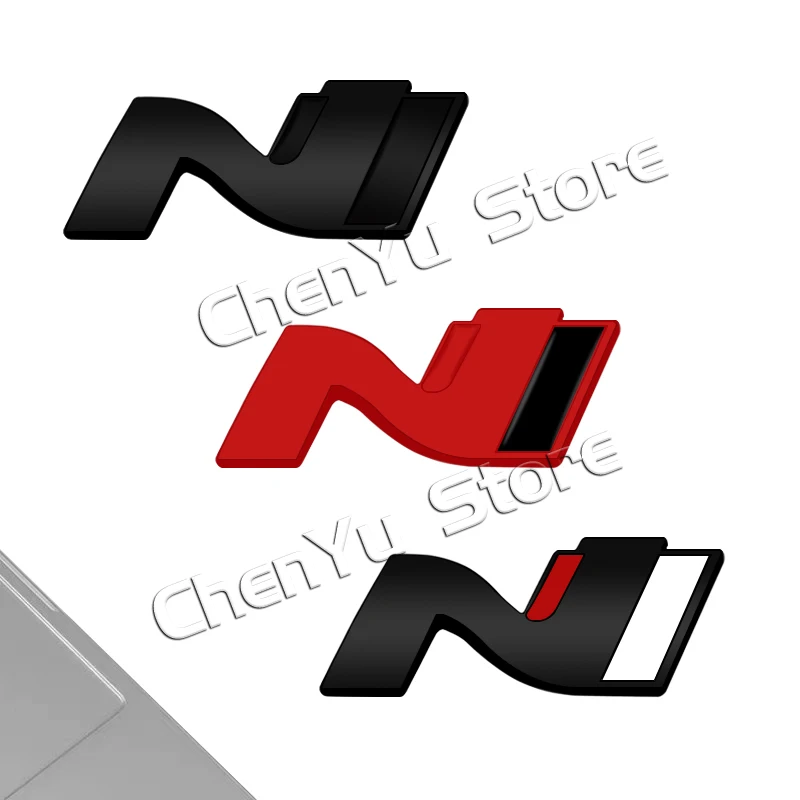 Car Steering Wheel For Hyundai N Line I30 I40 I10 Ix25 Ix35 Elantra Sonata Santa Fe Emblem 3D Sticker Logo Car Interior Decal