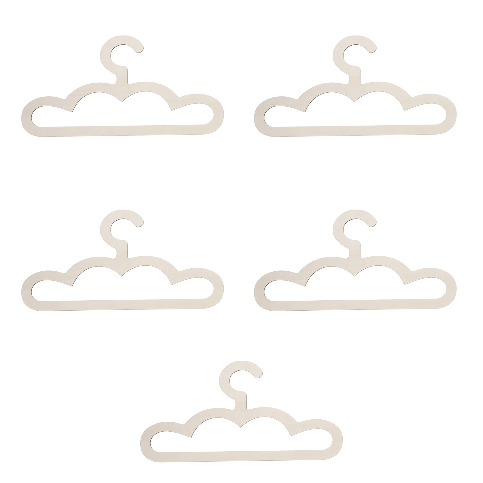 

5 Pcs Wooden Clothes Hangers Kids Outfit Hangers Spacesaving Baby Coat Rack Easy Clean Infant Pants Closet Decor