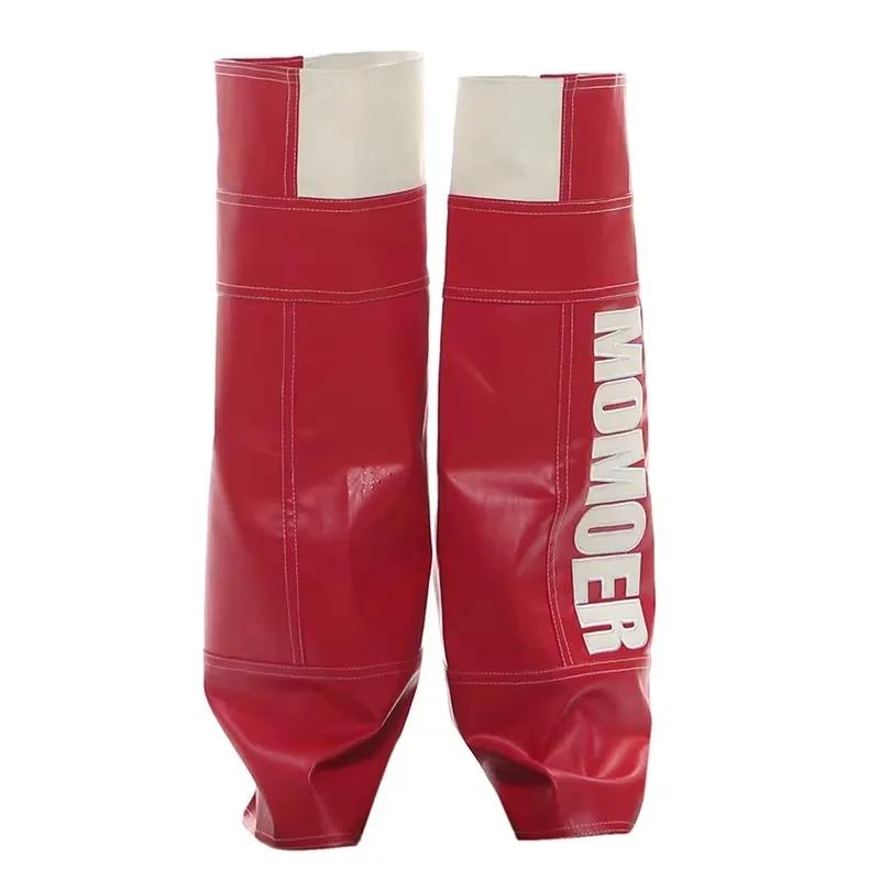 American Hot Girl Color Block Letter Spliced PU Leather Boot Cuffs for Women, Street Fashion Mid-Calf Leg Warmers Accessor R935
