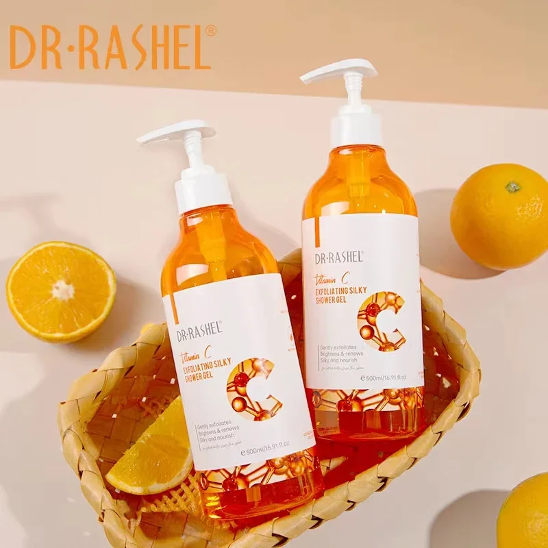 DR.RASHEL VC Scrub Exfoliating Shower Gels Whitening Moisturizing Bath Body Wash Nourishing Skin Cleanser Body Fragrant Perfume