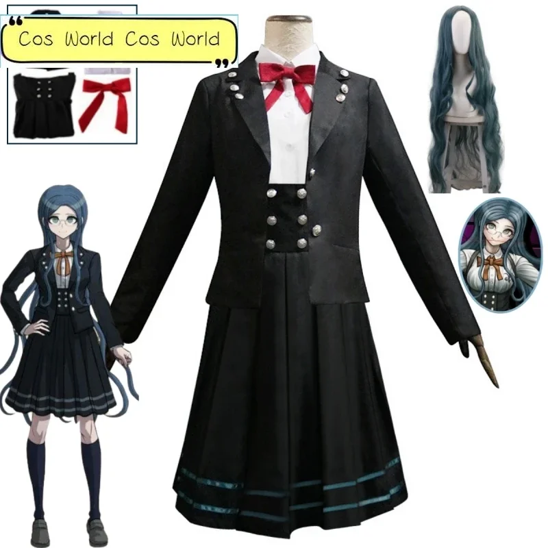 

Dangarompa V3 Kogane Tsumugi Kostum Cosplay Girls' School Uniform Dress JK Uniforms Game Anime Halloween Party Costume