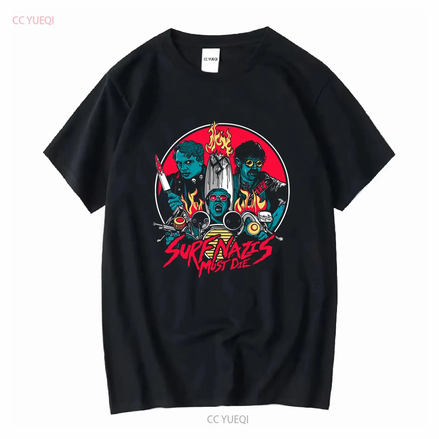 Surf Nazis Must Die Exclusive T Shirt long or short sleeves vintage Washed Unisex Stylish fashion homme graphic Versatile