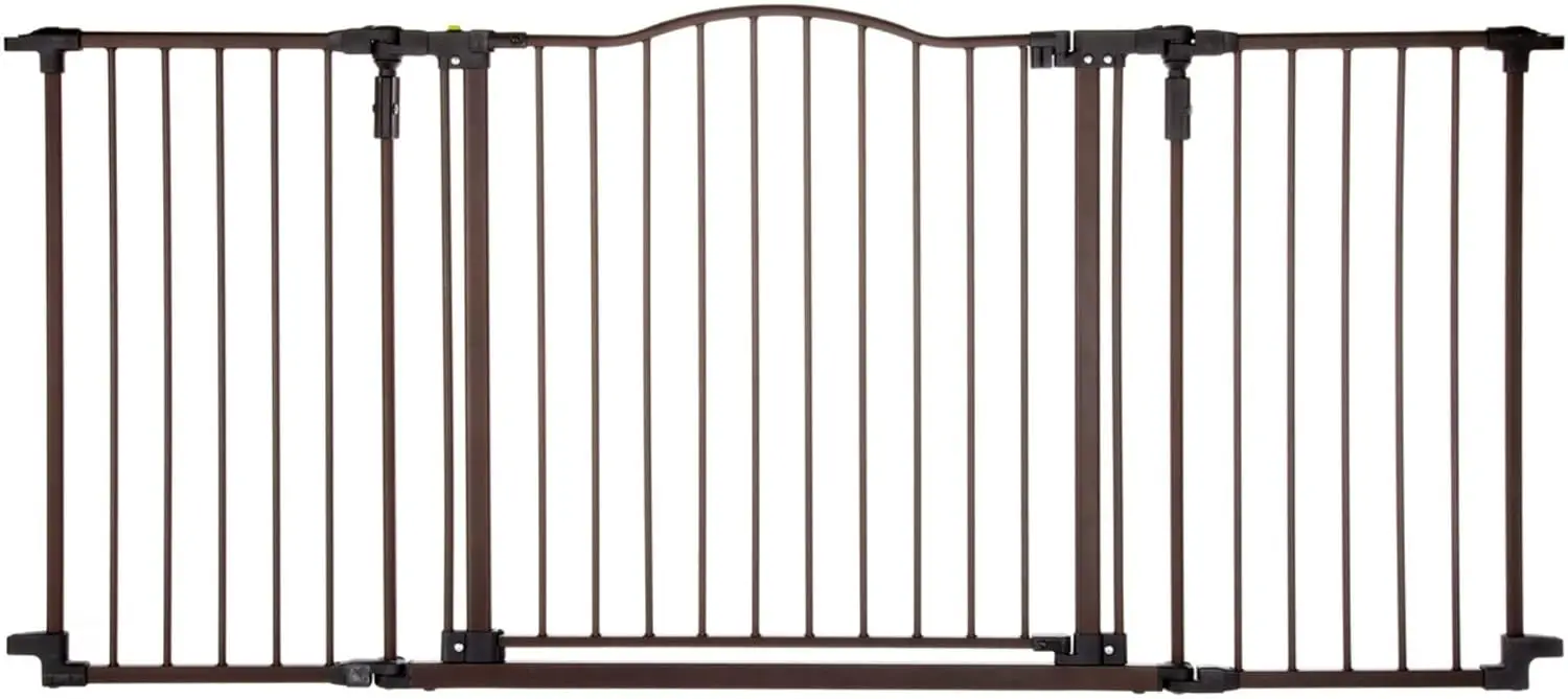 

Adjustable Extra Wide Baby Safety Gate with Door - 38.3 to 72 Inches, Matte Bronze Finish
