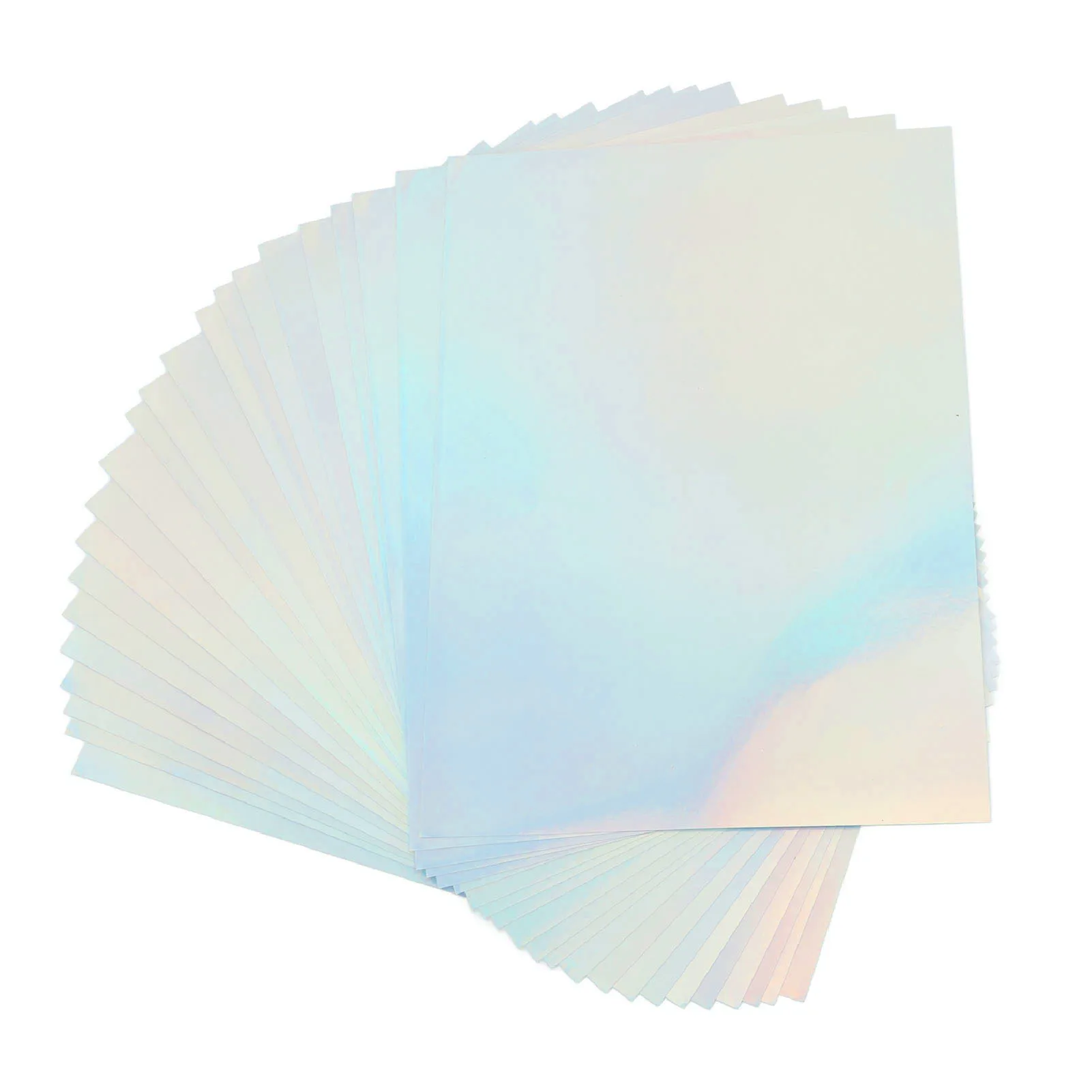 22 Sheets Self Adhesive Hologram A4 Printing Paper Printable Vinyl Sticker Waterproof use for Inkjet Printer Holographic Sticker
