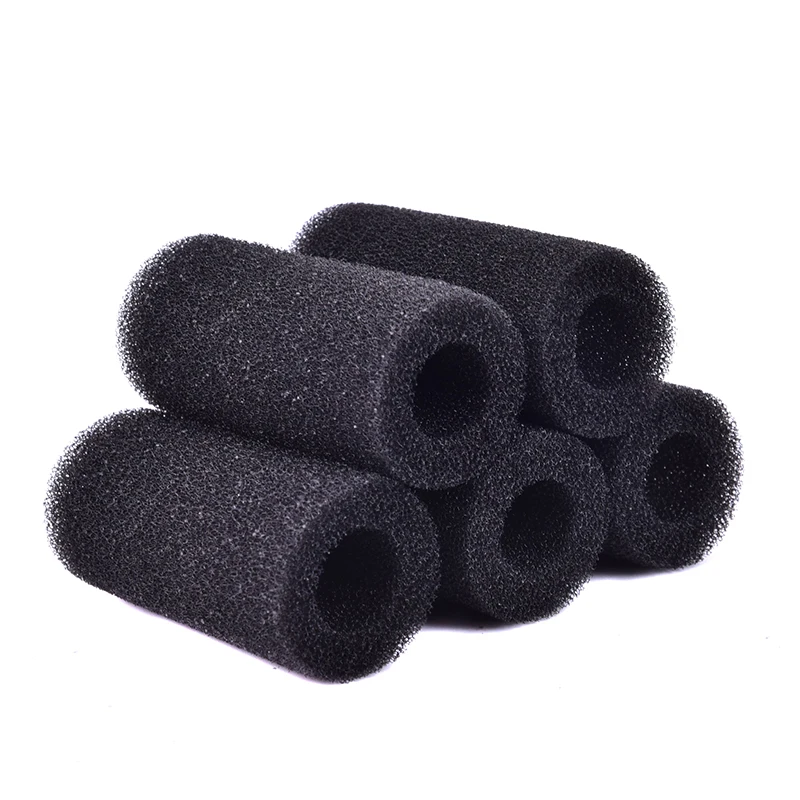 5Pcs L Size Black Sponge Aquarium Filter ProtectorCover For Fish Tank Inlet Pond