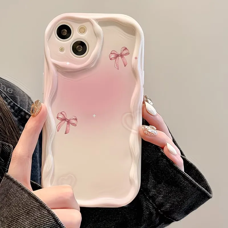 Korean Bow Star Heart Phone Case For Samsung Galaxy S25 S23 Plus S26 S24 Ultra A56 A17 A27 A15 A55 A57 A36 A36 3D Glossy Cover