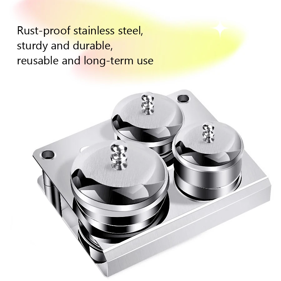 3Pcs Stainless Steel Nail Art Tray, Liquid Container Set with Cups and Lids, Manicure Sterilizer Tools