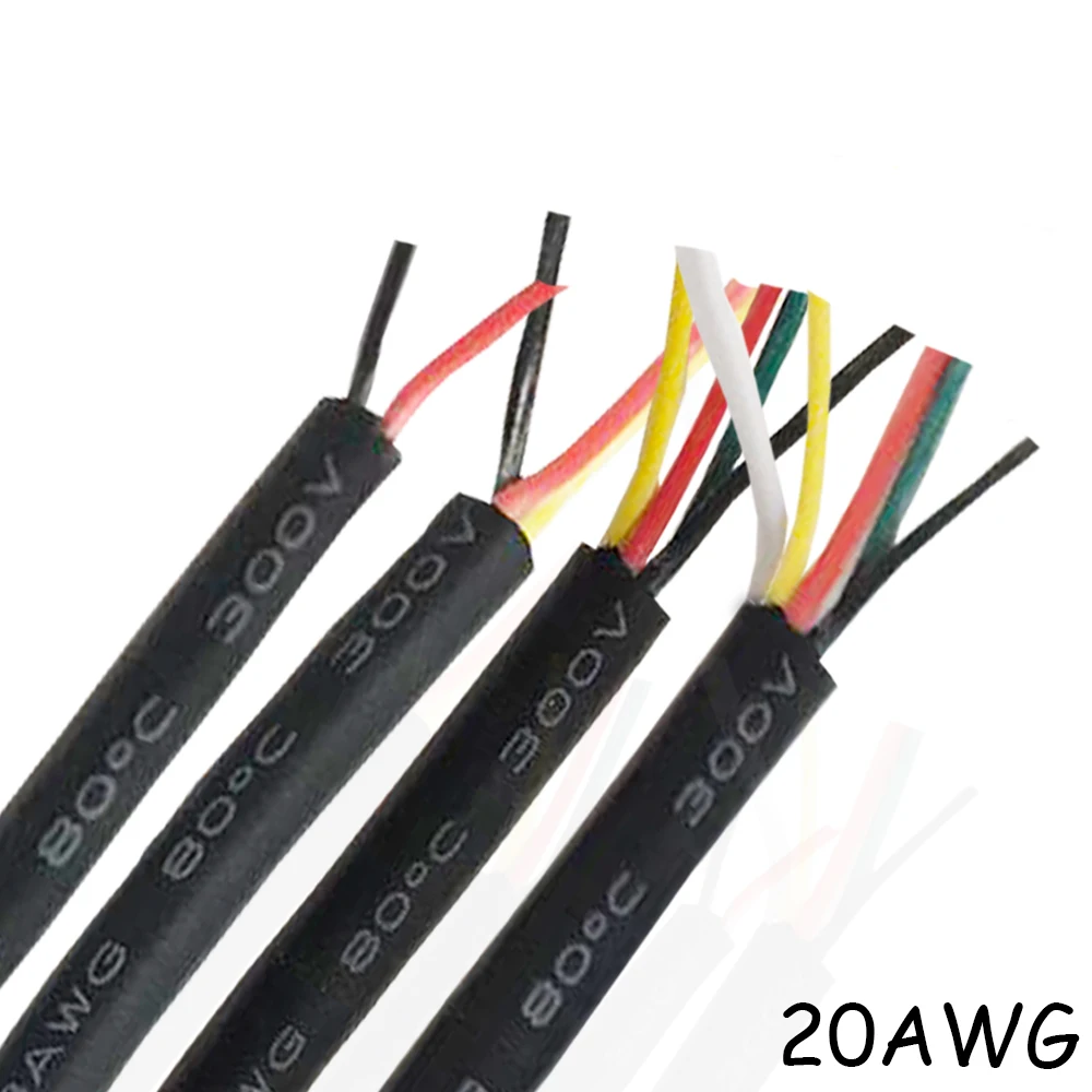 

10 Meters 2C/3C/4C/ 5C 20AWG Multi-core PVC Jacket Cable Tinned Copper Wire Audio Cable power Cable Wire