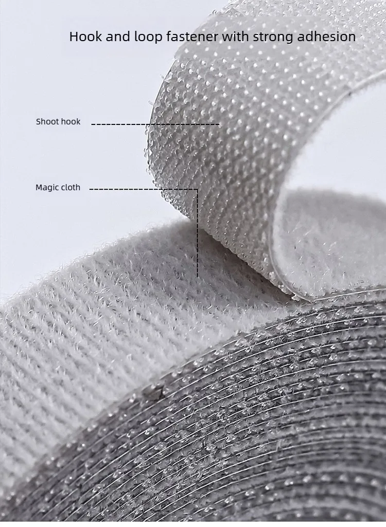 5 m wiederverwendbares Kabelbinderband mit Klettverschluss, verstellbarer Kabel-Organizer, Kabelmanagement-Gurt für Kopfhörer, Maus, Telefon, Ladekabel – Detail 3