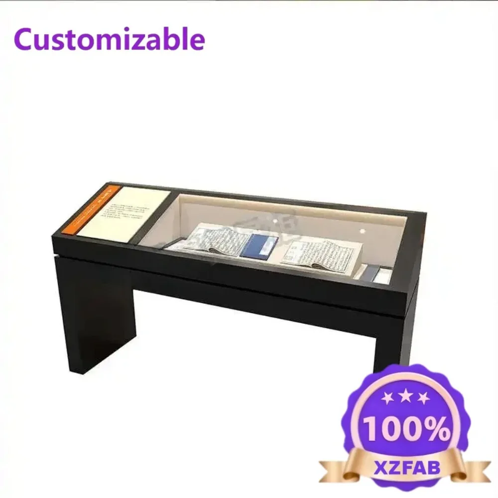 Factory Direct 2026 Hydraulic cultural relics calligraphy and painting jade glass display cabinet Museum exhibition hall Documen