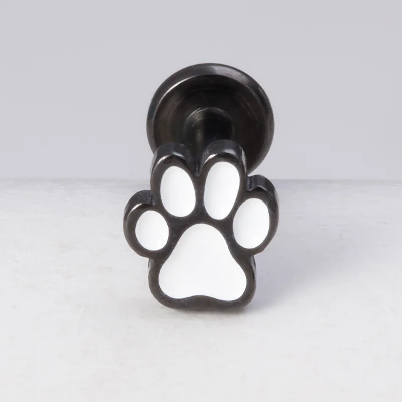 1PC Paw Labret Lip Ring Piercing ต่างหูตุ้มหูผู้หญิงเครื่องประดับหูกระดูกอ่อน Earlobe Helix Monroe เครื่องประดับ16G