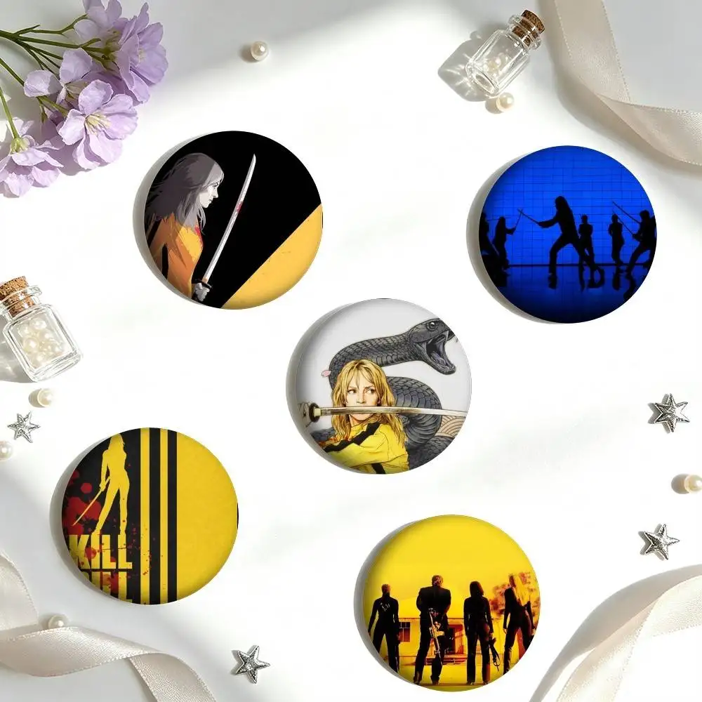 K-Kill Bill Action M-Movie 25 32 44 58 75mm Badges Personalized Round Brooches Pins Accessory Gift