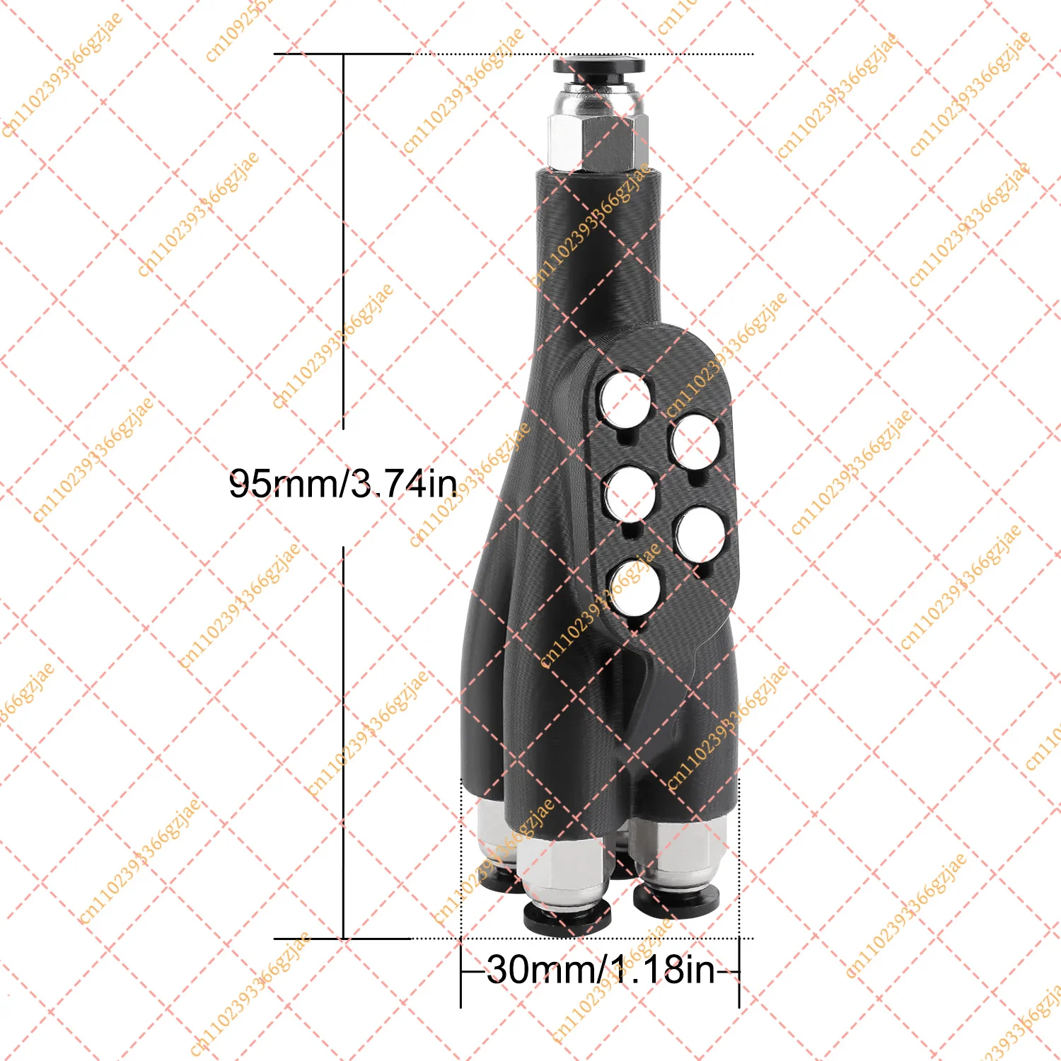 KLF 4-in-1 PTFE Adapter Material Pipe Expansion Port AMS Connect 4 Feeding Modules 3D Printer Part for Bambu Lab X1 X1C P1S P1P