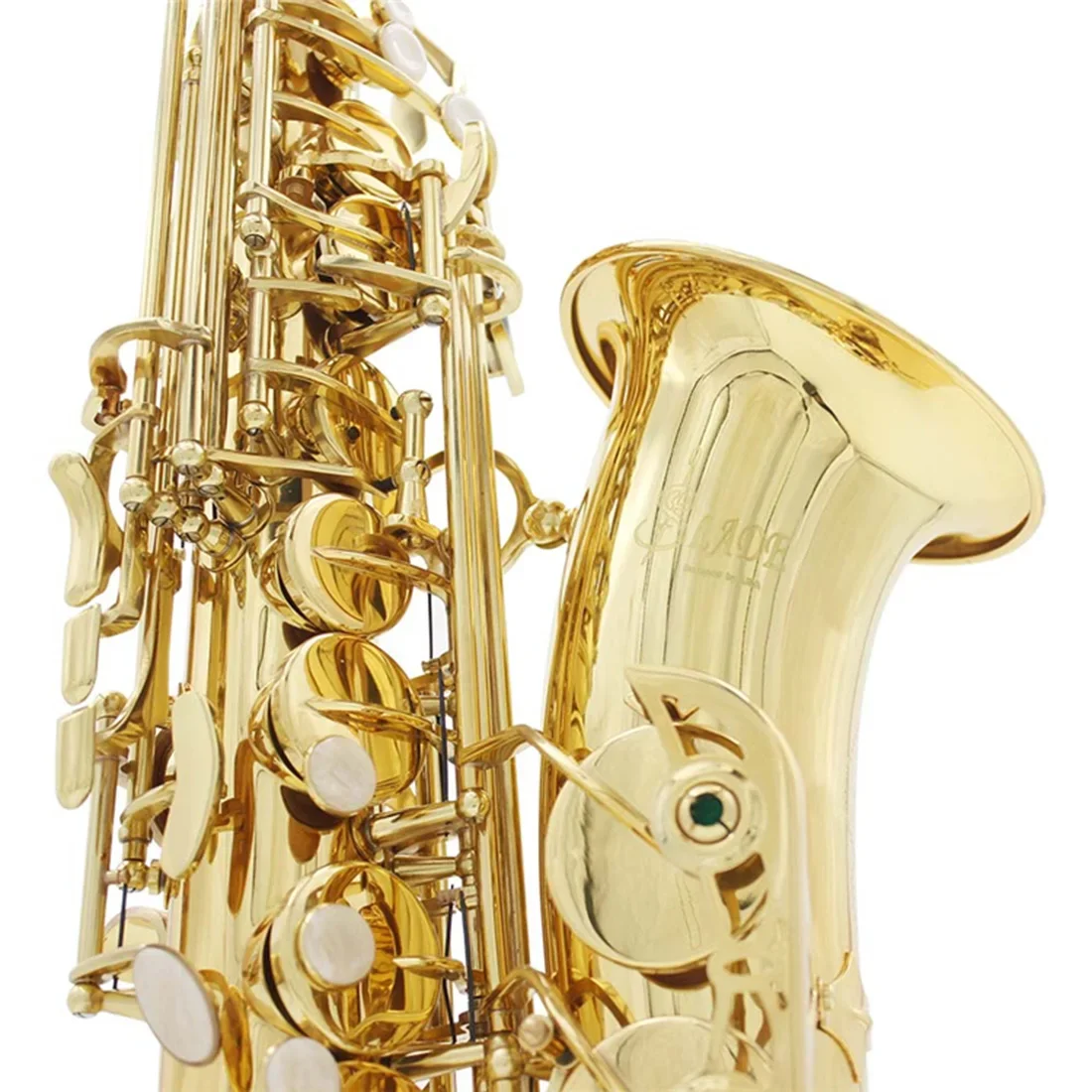 SLADE Eb saxofón Alto carcas blancas llaves cuerpo de latón juego de saxofón Alto estuche accesorio de saxofón profesional instrumentos de viento de