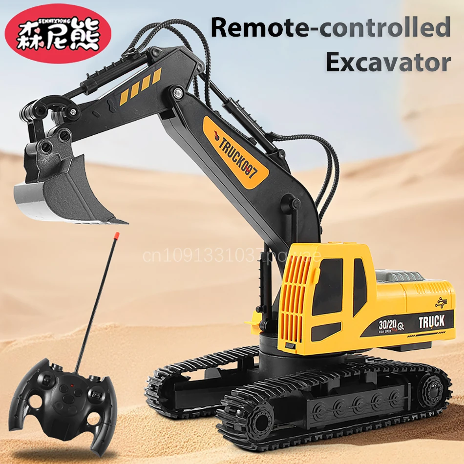 

SENNIXIONG RTR Alloy Bucket 6 Channel Remote-controlled Excavator City Engineering Vehicle Construction Digger Toys for Children