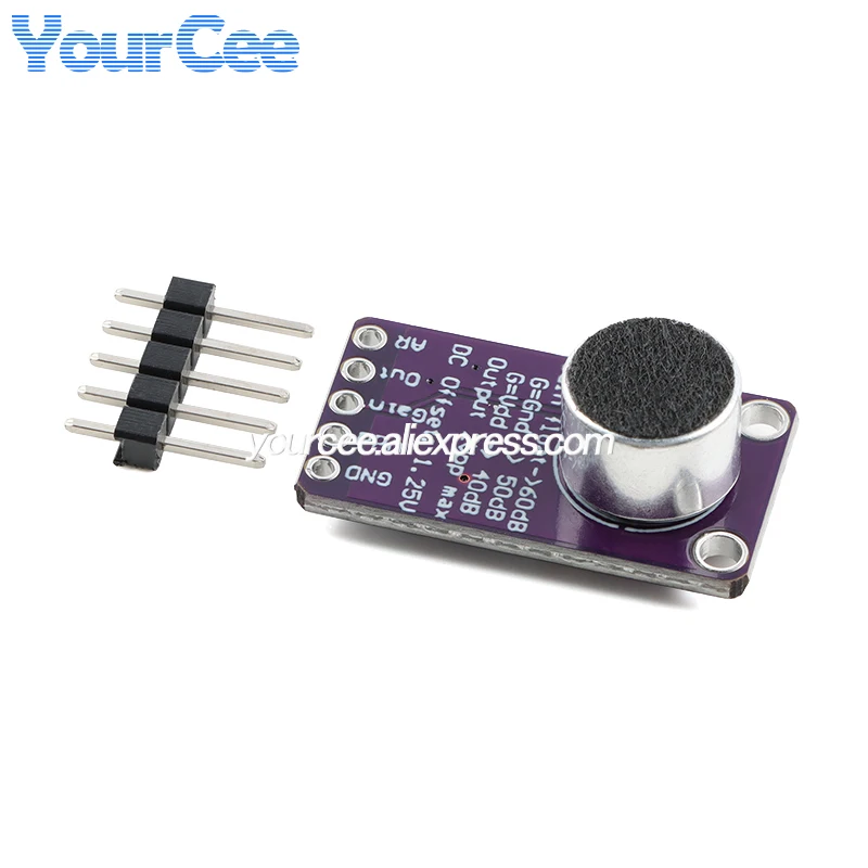 5pcs/1pc AX9814 microphone AGC amplifier Board module MIC microphone head sound sensor Programmable action time