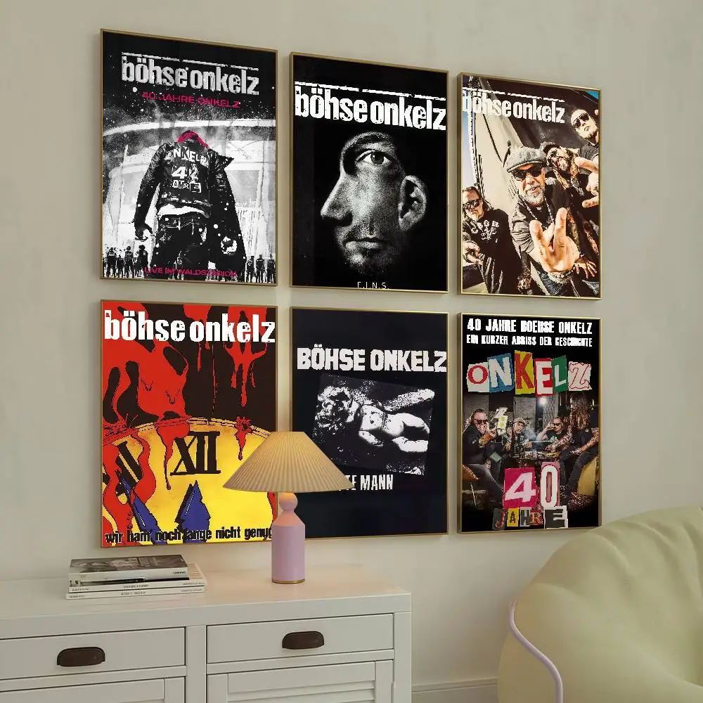 

B-Bohse O-Onkelz Rock Poster Suitable For Home Living Room Bedroom Office Bar Wall Decoration Sticker