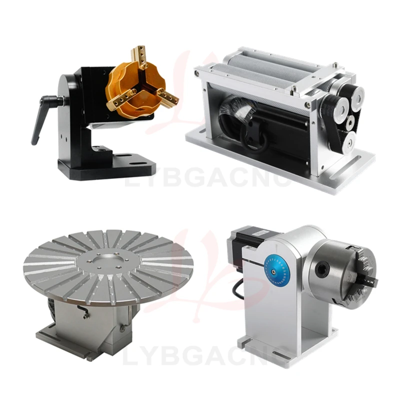 LY D80 Round Wheel Rotary Axis Ring Jewelry Axis Professional Rolling Roller Axis for Fiber Optic Laser Marking Engraver