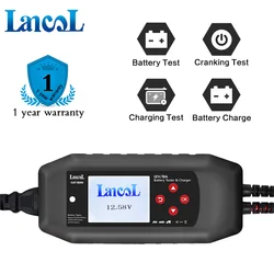 Lancol CAT-500 12V Tester baterii 8A ładowarka do akumulatorów w pełni automatyczna ładowarka do akumulatorów litowych kwasowo-ołowiowych