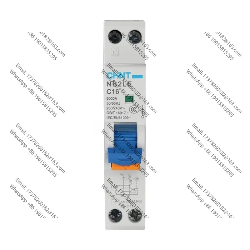 

CHINT NB2LE curva B C tipo A AC 1P + N interruptor protección contra fugas corriente Residual disyuntor RCBO 30MA 10A 16A 20A