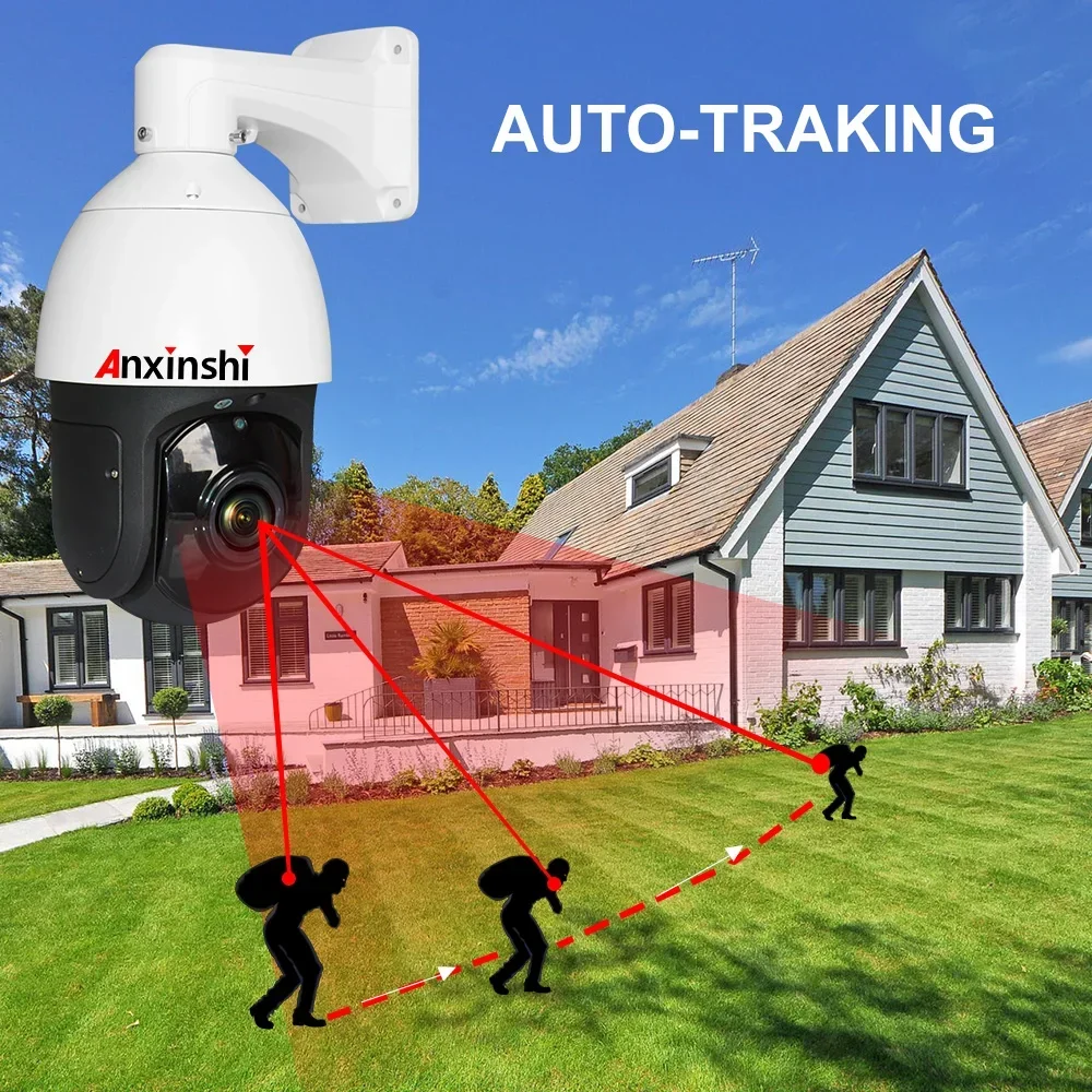 5MP自動追跡36倍ズーム5MP PTZカメラ0.001ルクスアナログCCTVセキュリティカメラ