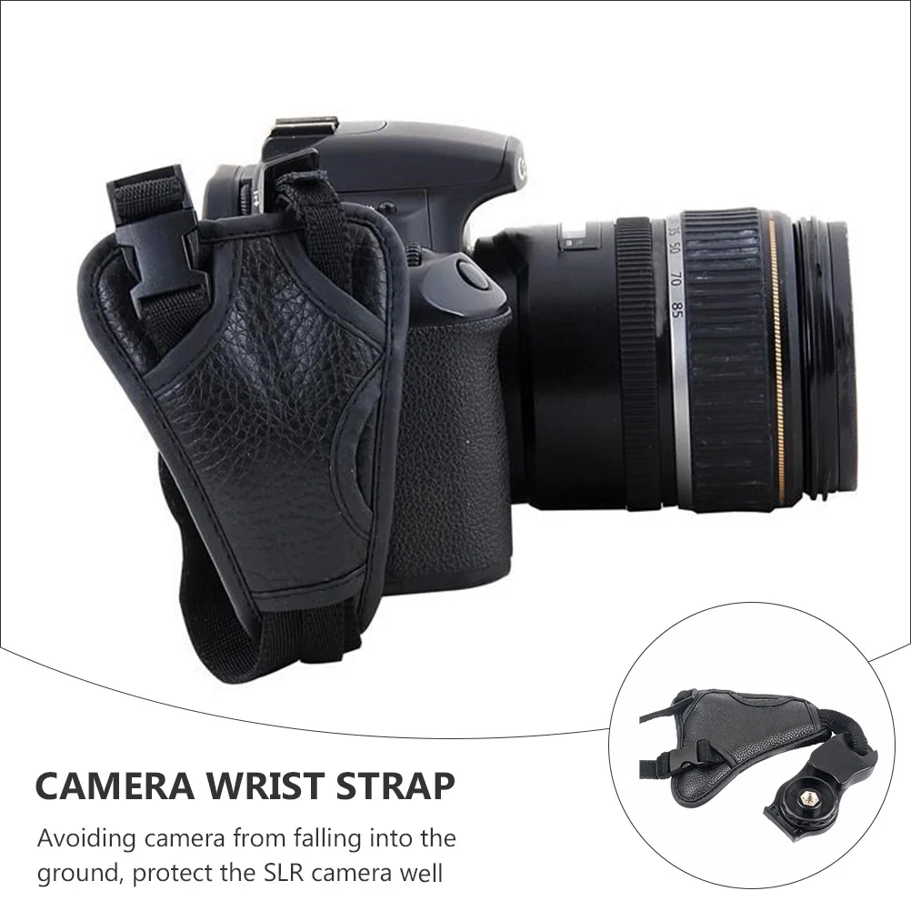 

2Pcs Camera Hand Strap Adjustable Wrist Support Non-Slip PU Fabric for Dslr Mirrorless Cameras Secure Fixation Base Plate