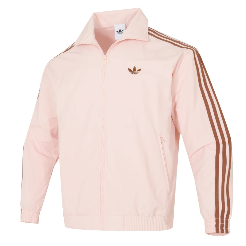 Adidas Trefoil Men's Classic Striped Sports Jacket Stand Collar Woven Coat KQ9497