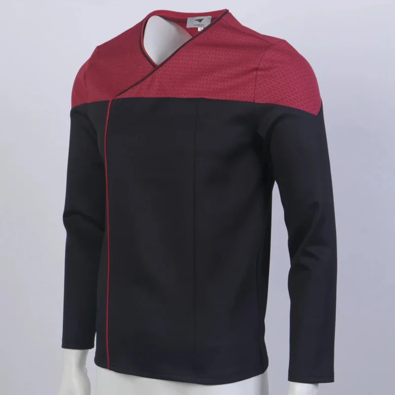 Star Picard 2-Reks Command Rote Uniform Cosplay Sternenflotte Gold Blaues Hemd Kostüm Halloween Party Prop ST Zubehör