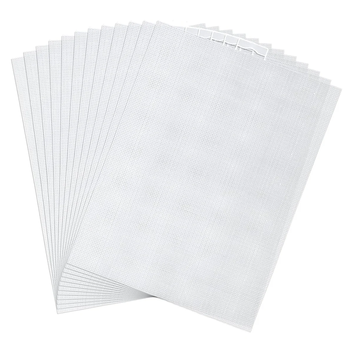 eye mesh 12Pcs 14 Count Plastic Mesh Canvas Sheets 11x8.2 Inch White Needlepoint Craft Canvas Plastic Grid Sheet