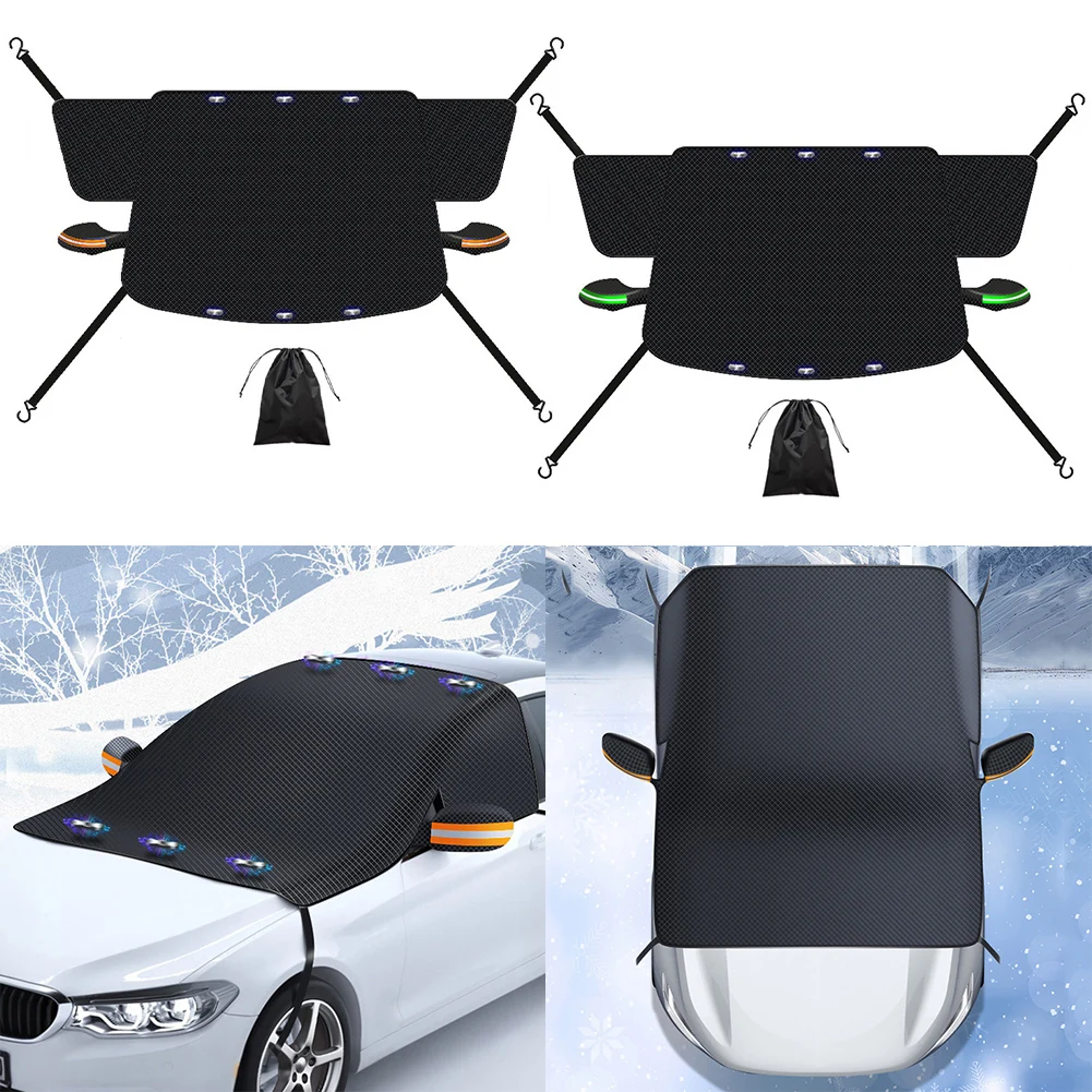 Windscreen Protector Cover with Built in Windproof Layer Ideal for Safeguarding Your Vehicle from Harsh Weather Conditions