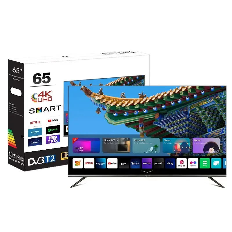 65 55 50 43 32 24 19 Inch 4K UHD Smart TV with 120Hz for Google Android OS LED LCD Display Panel