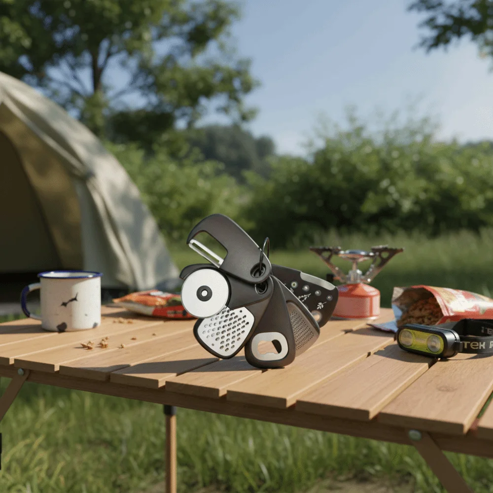 Compact Design Camping Utensil Set Space Saving Comfortable Grip Kitchen Gadgets Set No Power Needed Cooking Tools Set