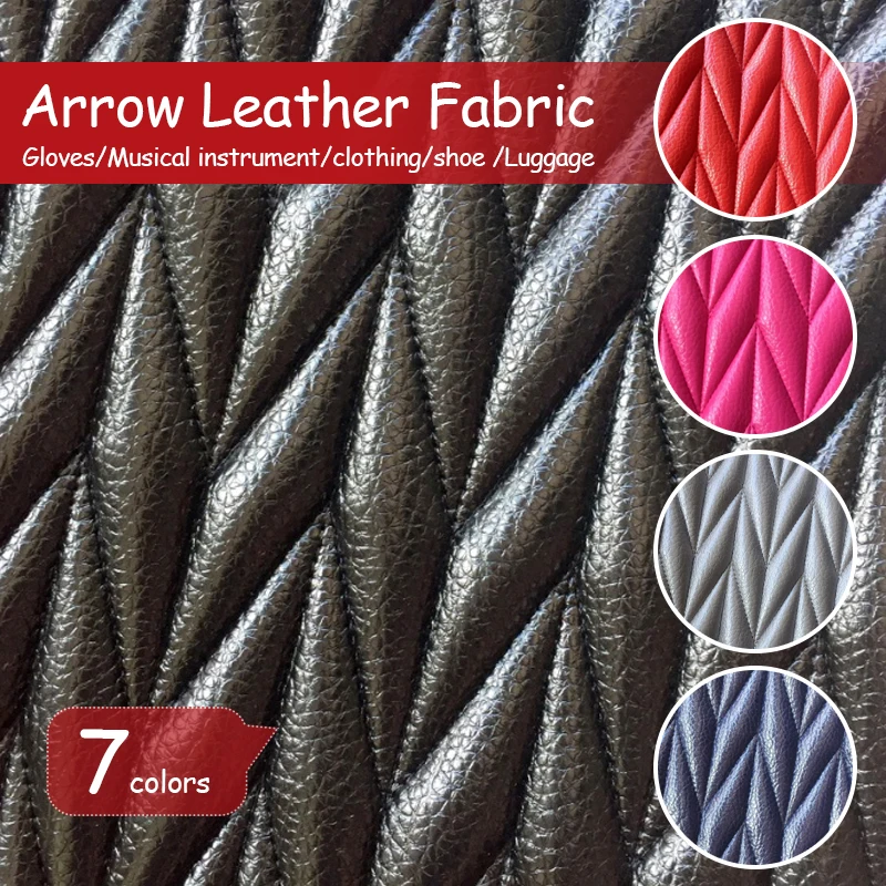 100*137cm Arrow Embossed Faux Leather Fabric Sponge Quilted Leather For Diy Car Interior Seat Cushion Upholstery Decor Material