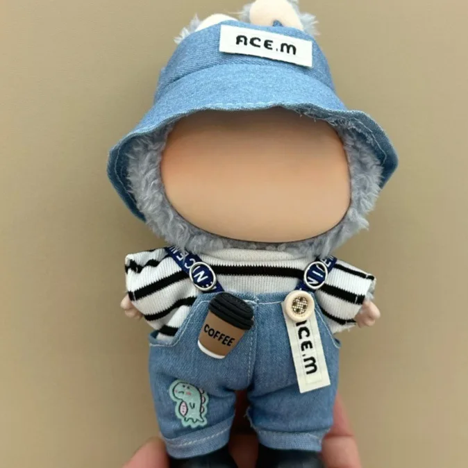 

New Labubu Fashion Designer Clothes and Pendants 17cm Plush Doll Clothes for V1 V2 V3 Birthday Gift No Doll