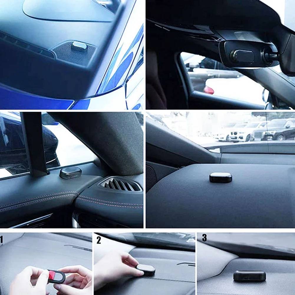 Solar Powered Car Fake Security Light Blue/Red Light Simulated Dummy Alarm Wireless Strobe Signal Alarm Anti-Theft Caution Lamp