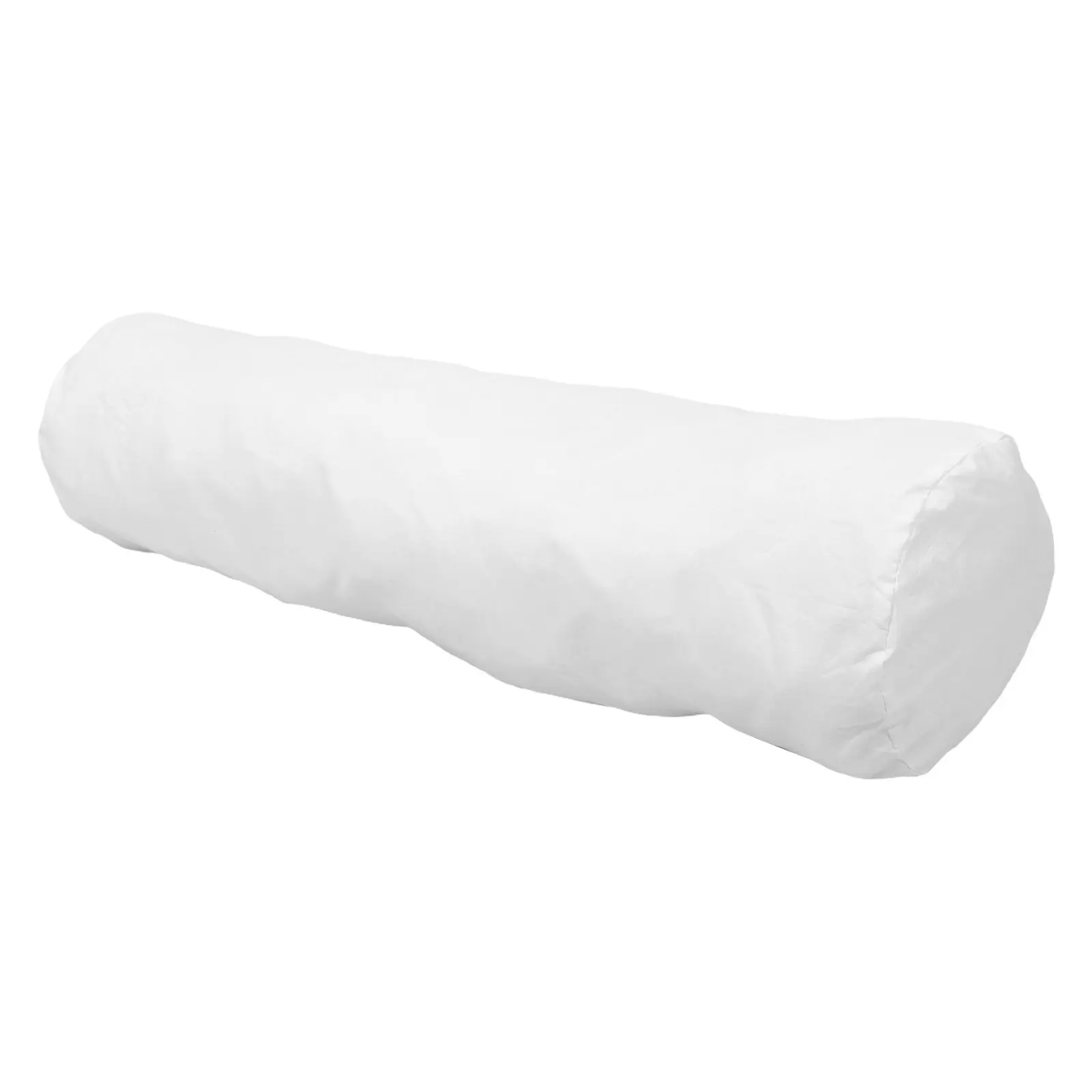 Bolster Cushion Cover White Cylindrical Neck Roll Protector Hidden Zipper Breathable Soft Pillowcase for Bed Sofa Office