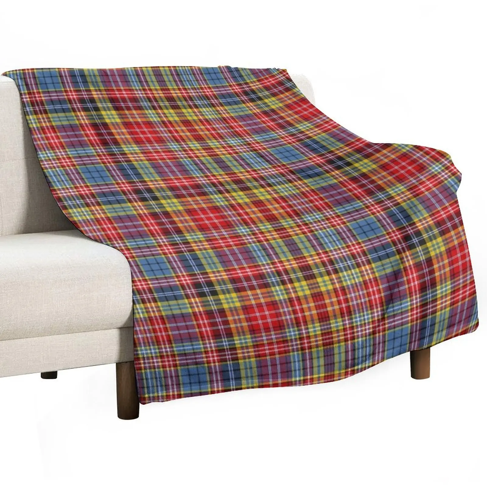 Ogilvie Of Airlie Ancient Tartan Throw Blanket warm for winter halloween Furrys Blankets