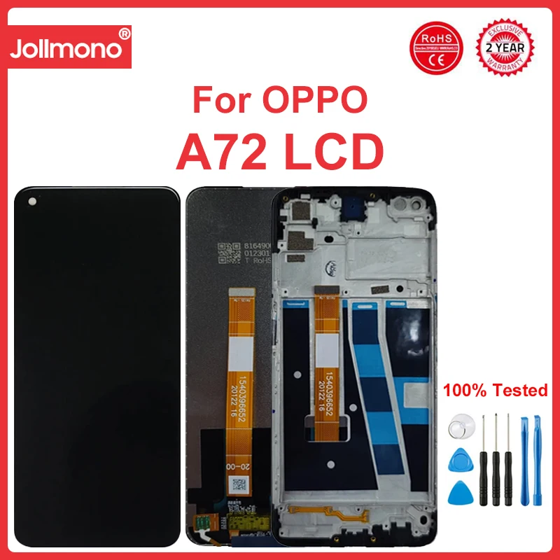 

6.5" For OPPO A72 LCD Display Touch Screen Digitizer Assembly Replacement With Frame CPH2067