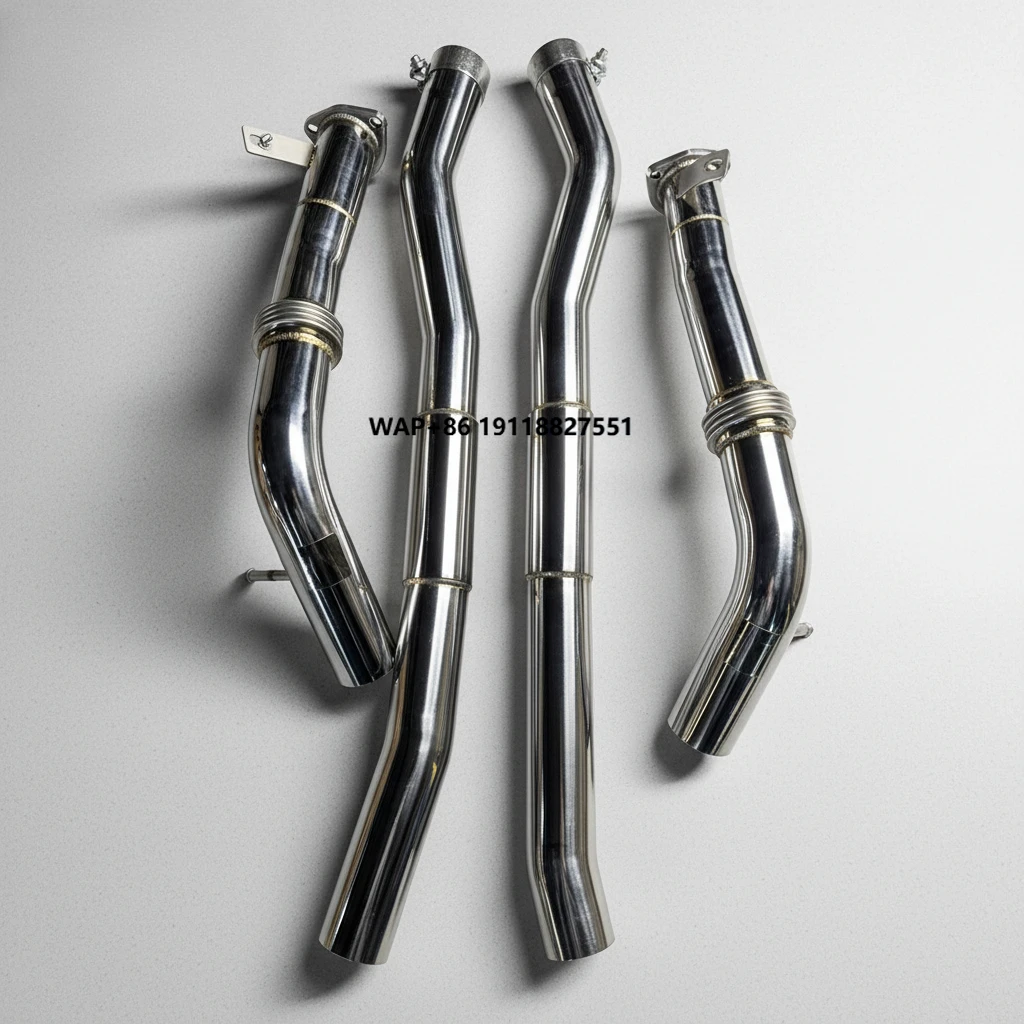For SQ8 SQ7 RSQ8 Downpipe Performance Exhaust Front Pipe for V8 Twin Turbo Engine High Flow Stainless Steel Design Upgrade