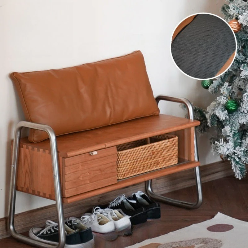 

Super narrow shoe changing stool, small apartment corridor shoe stool solid wood home door can sit shoe cabinet