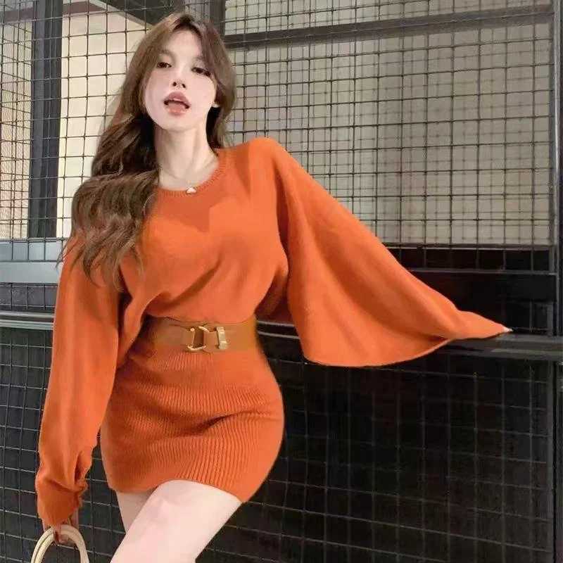 

Пуловер длиной до колена, свитера с открытыми плечами, джемперы, женские уютные с открытой передней частью, фестиваль Святого Валентина, женские корейские стильные термомомодные