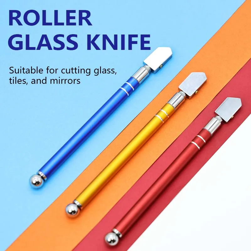 Glass Knife Household Manual Multifunctional Tile Cutter Diamond Cutting Thick Glass Roller Type Special Push Knife Manual Tools