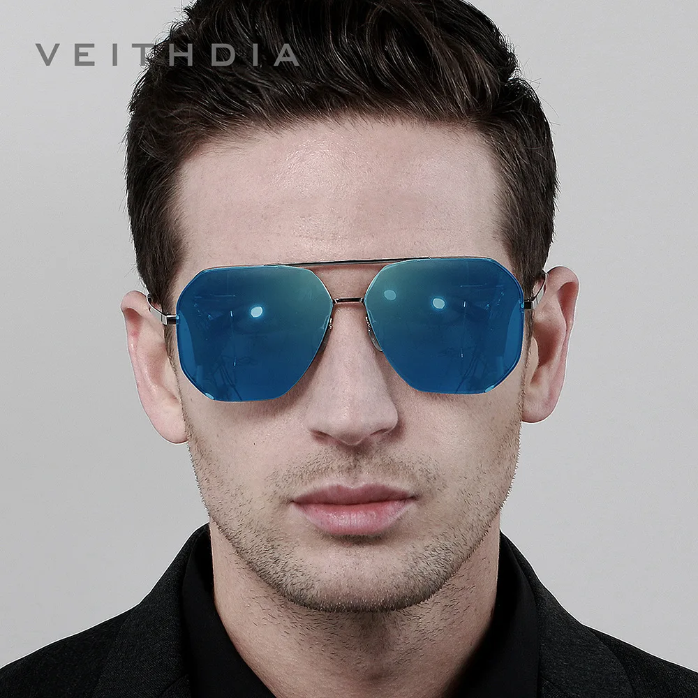 VEITHDIA Brand Nylon Material Male Sunglasses Square Retro Vintage Polarized UV400 Lens Eyewear Sun Glasses For Men/Women 8258