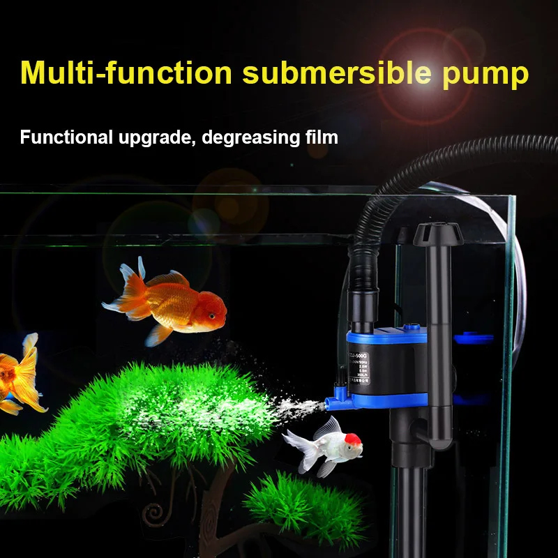 Water Air Pump Filter Submersible 3 In 1 Low Power Consumption For Fish Tank Aquarium Water Air Pump Fish Tank Aquarium