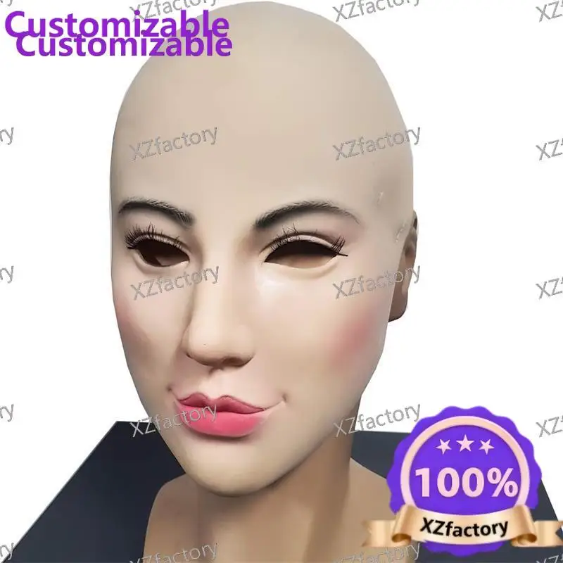 Factory Direct 2026 Top RatedGirl face mask beautiful woman  latex beautiful woman live female cos  for face real ball