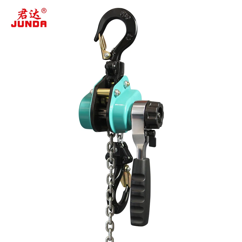 Junda Mini Lever Hoist Chain Block 250KG 500KG 750KG 1.5m 3m 6m Manual Hoist Hook Chain Handle