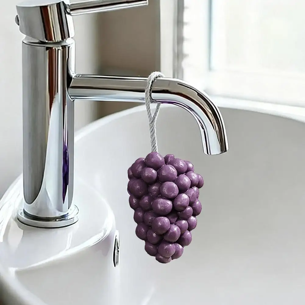 

Handmade Grape Bundle Shaped Soap Decorative Simulation Fruit Grape Moisturizing Fresh Aroma Oil Soap Foam Cleaner Hand Soap