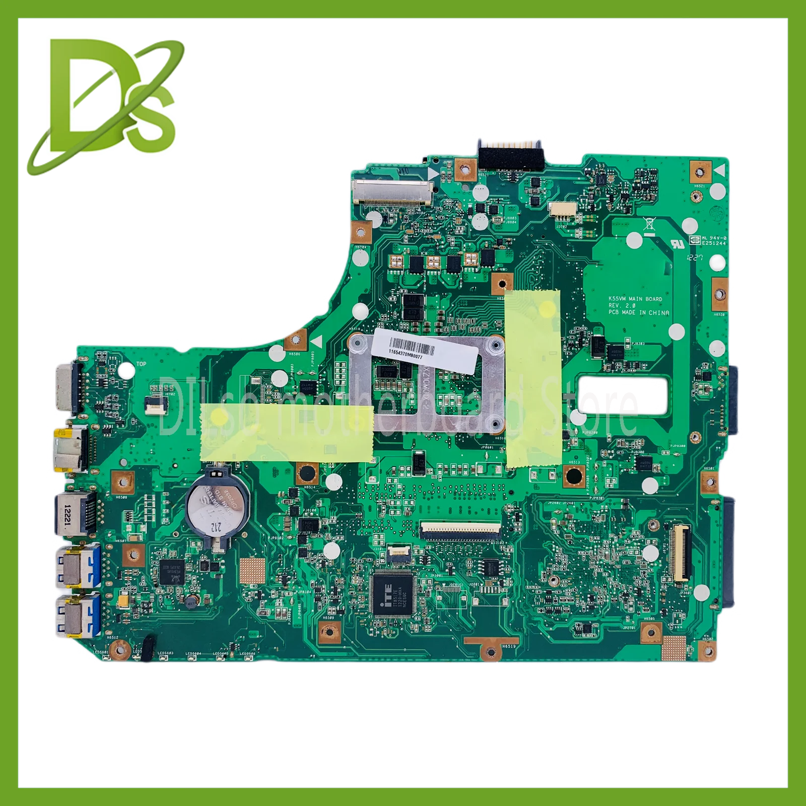 KEFU K55VM Motherboard For ASUS K55VM K55V K55 K55VJ Laptop Motherboard K55VM GT630 2GB REV 2.2 Test