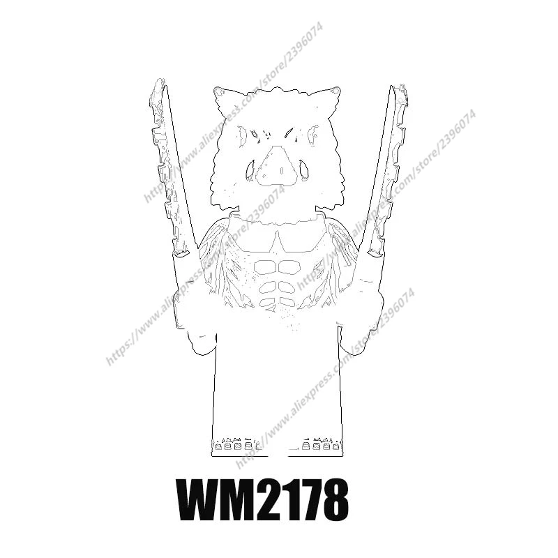 싱글 만화 영화 액션 피규어, 빌딩 블록, 어린이 시리즈-070, WM6116, 액세서리