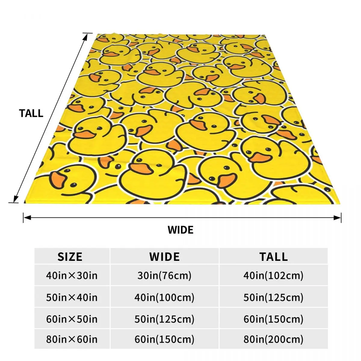 Yellow Classic Rubber Duck Blankets Soft Warm Flannel Throw Blanket Bedding for Bed Living room Picnic Travel Home Couch